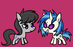 Size: 620x400 | Tagged: safe, artist:megarexetera, character:dj pon-3, character:octavia melody, character:vinyl scratch