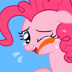 Size: 417x417 | Tagged: safe, artist:momo, character:pinkie pie, cute, diapinkes, solo