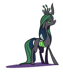 Size: 960x1088 | Tagged: safe, artist:karzahnii, character:queen chrysalis, redesign, solo
