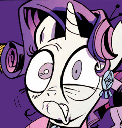 Size: 242x254 | Tagged: safe, idw, character:rarity, animated, reaction image, solo, vibrating