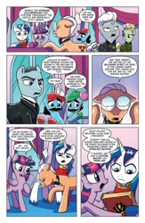 Size: 636x978 | Tagged: safe, idw, official comic, character:shining armor, character:twilight sparkle, character:twilight sparkle (alicorn), species:alicorn, species:crystal pony, species:pony, cameo, charles carson, colored hooves, comic, crystal empire, dialogue, downton abbey, dr. forrester, female, idw advertisement, lexicon, luigi, male, mare, mario, mystery science theater 3000, ogres and oubliettes, pearl forrester, ponified, preview, speech bubble, stallion, super mario bros., tv's frank