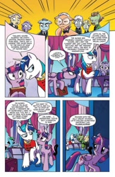 Size: 636x978 | Tagged: safe, idw, official comic, character:shining armor, character:twilight sparkle, character:twilight sparkle (alicorn), species:alicorn, species:crystal pony, species:pony, charles carson, colored hooves, comic, crystal empire, dialogue, downton abbey, dr. forrester, female, idw advertisement, lexicon, luigi, male, mare, mystery science theater 3000, pearl forrester, ponified, preview, speech bubble, stallion, super mario bros., tv's frank