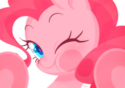 Size: 900x636 | Tagged: safe, artist:qpqp, character:pinkie pie, close-up, solo