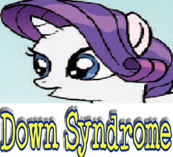 Size: 706x642 | Tagged: safe, idw, character:rarity, downs syndrome, expand dong, exploitable meme, meme, solo