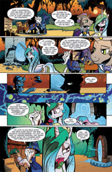 Size: 630x969 | Tagged: safe, idw, character:good king sombra, character:king sombra, character:princess celestia, character:star swirl the bearded, ship:celestibra, artemis luna, evil luna, female, idw advertisement, male, preview, shipping, straight