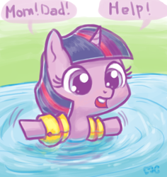 Size: 622x659 | Tagged: safe, artist:mcponyponypony, edit, character:twilight sparkle, crossing the line twice, filly, filly twilight sparkle, help, implied drowning, parody, solo, the tables have turned, this will end in tears, we are going to hell