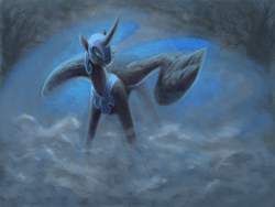 Size: 2000x1500 | Tagged: safe, artist:nikohl, character:nightmare moon, character:princess luna, species:alicorn, species:pony, g4, female, mare, mist, solo