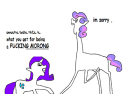 Size: 1024x768 | Tagged: safe, artist:karzahnii, character:rarity, character:sweetie belle, 1000 hours in ms paint, ms paint, not salmon, stylistic suck, vulgar, wat
