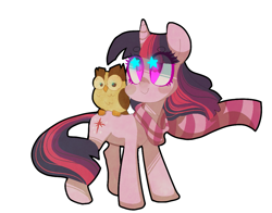 Size: 1051x826 | Tagged: safe, artist:buljong, character:owlowiscious, character:twilight sparkle, clothing, scarf