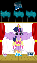 Size: 1280x2160 | Tagged: safe, artist:kwark85, idw, character:twilight sparkle, character:twilight sparkle (alicorn), species:alicorn, species:pony, alicorn drama, dhx media, drama, drama bait, duckery in the description, female, hasbro, jontron thread, lucifer hasbro, mare, marionette, puppet, puppet strings, the duck goes kwark, the hub