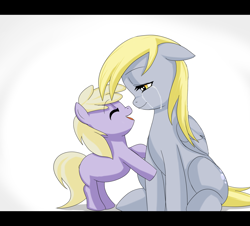 Size: 1700x1540 | Tagged: safe, artist:ninja-8004, character:derpy hooves, character:dinky hooves, species:pegasus, species:pony, crying, equestria's best daughter, equestria's best mother, female, mare, mother and daughter
