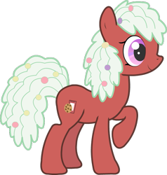 Size: 711x748 | Tagged: safe, artist:twitchy-tremor, idw, species:earth pony, species:pony, friends forever, female, idw showified, mare, raised hoof, simple background, solo, toffee truffle, transparent background