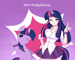 Size: 2000x1600 | Tagged: safe, artist:ninja-8004, character:twilight sparkle, species:pony, breasts, busty twilight sparkle, female, horned humanization, human ponidox, humanized, tailed humanization, twilightlicious