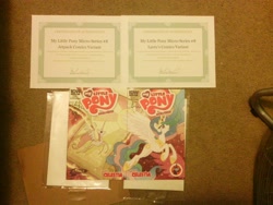 Size: 2592x1944 | Tagged: safe, artist:amy mebberson, idw, character:princess celestia, autograph, certificate, comic cover, idw micro series, jetpack comics
