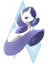 Size: 700x850 | Tagged: safe, artist:nikohl, character:rarity, blank flank, cute, cutie mark, cutie mark background, raribetes, smiling, solo