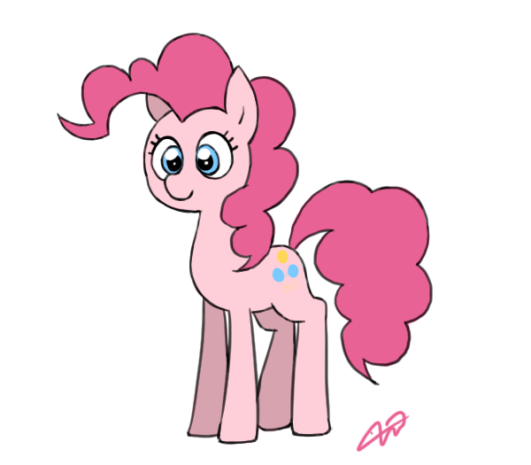 Size: 600x525 | Tagged: safe, artist:kairean, character:pinkie pie, species:earth pony, species:pony, animated, blinking, cute, dancing, diapinkes, eyes closed, female, mare, music notes, simple background, smiling, solo, white background