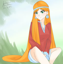 Size: 1000x1004 | Tagged: safe, artist:jonfawkes, idw, character:wheat grass, species:human, 30 minute art challenge, humanized, solo