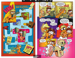 Size: 1057x812 | Tagged: safe, idw, character:applejack, character:mayor mare, glasses, idw advertisement, preview, swirly glasses, tadwell
