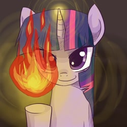 Size: 500x500 | Tagged: safe, artist:keterok, character:twilight sparkle, fire, fireball, solo