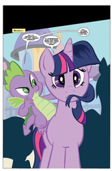 Size: 987x1505 | Tagged: safe, idw, official comic, character:spike, character:twilight sparkle