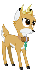 Size: 1600x3200 | Tagged: safe, artist:cheezedoodle96, idw, character:bramble, species:deer, .svg available, idw showified, show accurate, simple background, solo, svg, transparent background, vector