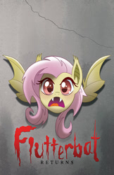 Size: 584x900 | Tagged: safe, artist:tonyfleecs, idw, character:flutterbat, character:fluttershy, bram stoker's dracula, cover, dracula, hot topic, movie poster, parody