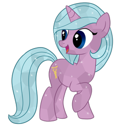 Size: 3800x3800 | Tagged: safe, artist:emera33, idw, character:radiant hope, species:crystal pony, species:pony, cute, female, fiendship is magic, horn, mane, open mouth, solo, tail