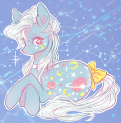 Size: 568x576 | Tagged: safe, artist:buljong, character:night glider (g1), g1, astronomy, night glider (g1), prone, solo, twice as fancy ponies