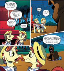 Size: 624x686 | Tagged: safe, edit, idw, official comic, character:flam, character:flim, character:radiant hope, species:pony, species:unicorn, cloak, clothing, comic, dialogue, female, flim flam brothers, idw advertisement, kingdom hearts, male, mare, psyga's alternate pony scenes, siege of the crystal empire, speech bubble, stallion