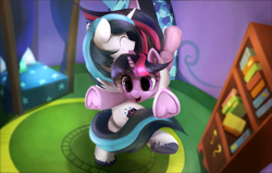 Size: 1573x1000 | Tagged: safe, artist:scootiebloom, character:shining armor, character:twilight sparkle, character:twilight sparkle (alicorn), species:alicorn, species:pony, species:unicorn, episode:the one where pinkie pie knows, g4, my little pony: friendship is magic, balancing, bbbff, bipedal, cute, eyes closed, female, frog (hoof), good trick, happy, hoof heart, hug, male, mare, open mouth, scene interpretation, shining adorable, sister spinning, smiling, spinning, stallion, twiabetes, underhoof