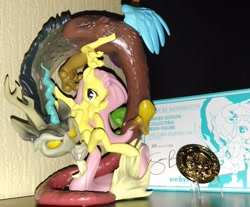 Size: 1967x1631 | Tagged: safe, artist:sambragg, character:discord, character:fluttershy, figure, figurine, flutter on, resin, welovefine
