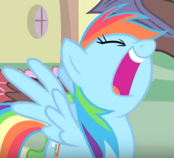 Size: 581x528 | Tagged: safe, screencap, character:discord, character:rainbow dash, episode:what about discord?, g4, my little pony: friendship is magic, faec, hoers, solo