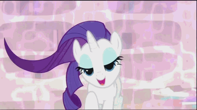 Size: 640x360 | Tagged: safe, screencap, character:rarity, episode:secret of my excess, g4, my little pony: friendship is magic, animated, bedroom eyes, lip bite