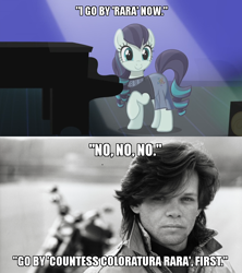 Size: 844x952 | Tagged: safe, screencap, character:coloratura, episode:the mane attraction, g4, my little pony: friendship is magic, image macro, john mellencamp, meme, rara, smiling