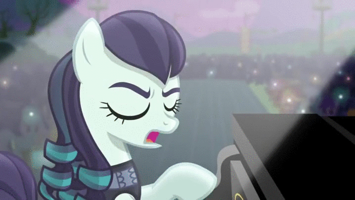 Size: 718x404 | Tagged: safe, screencap, character:cherry berry, character:coloratura, character:octavia melody, character:parish nandermane, character:twinkleshine, episode:the mane attraction, g4, my little pony: friendship is magic, animated, parish nandermane, piano, rara, singing, solo