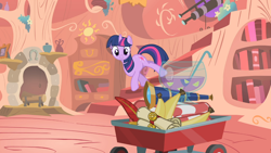 Size: 1366x768 | Tagged: safe, screencap, character:twilight sparkle, episode:owl's well that ends well, g4, my little pony: friendship is magic, solo