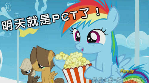 Size: 500x281 | Tagged: safe, artist:小凱, screencap, character:dumbbell, character:hoops, character:rainbow dash, episode:the cutie re-mark, animated, chinese, food, popcorn, translated in the comments
