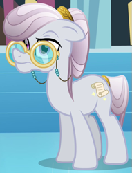 Size: 471x616 | Tagged: safe, screencap, character:amethyst maresbury, species:crystal pony, species:pony, episode:the crystal empire, g4, my little pony: friendship is magic, cropped, female, glasses, mare, solo