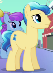 Size: 201x276 | Tagged: safe, screencap, character:ivory, character:ivory rook, character:sapphire joy, species:crystal pony, species:pony, episode:the crystal empire, g4, my little pony: friendship is magic, background pony, cropped, male, solo focus, stallion
