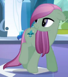 Size: 258x291 | Tagged: safe, screencap, species:crystal pony, species:pony, episode:the crystal empire, g4, my little pony: friendship is magic, background pony, cropped, depressed, female, jade (character), mare, sad, solo