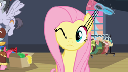 Size: 1280x720 | Tagged: safe, screencap, character:fluttershy, episode:hearth's warming eve, g4, my little pony: friendship is magic, eye, eyelashes