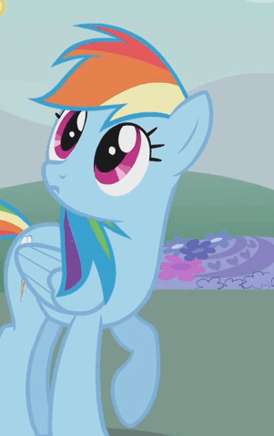 Size: 301x478 | Tagged: safe, screencap, character:fluttershy, character:rainbow dash, episode:dragonshy, g4, my little pony: friendship is magic, animated, cute, dashabetes, frown, rainbow dash is not amused, raised hoof, reaction image