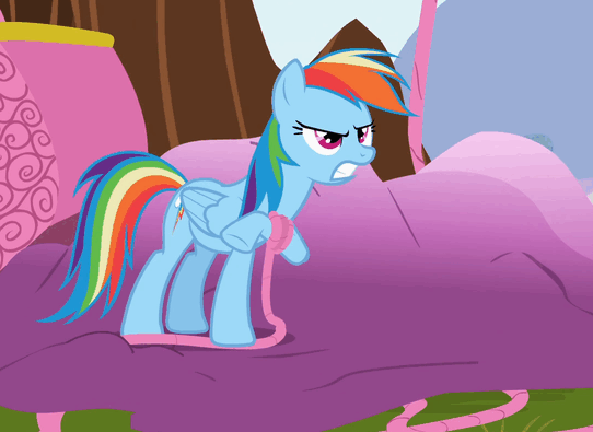 Size: 542x395 | Tagged: safe, screencap, character:rainbow dash, episode:the mysterious mare do well, g4, my little pony: friendship is magic, animated, animation error, cute, dashabetes, fail, rainbow dumb, tripping