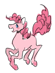 Size: 500x666 | Tagged: safe, artist:kairean, character:pinkie pie, simple background, sketch, solo, white background