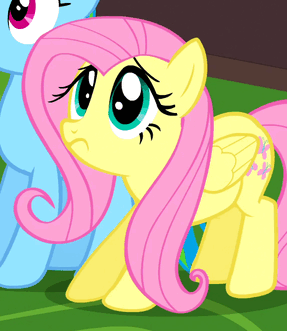 Size: 287x331 | Tagged: safe, screencap, character:fluttershy, character:pinkie pie, character:rainbow dash, species:earth pony, species:pegasus, species:pony, episode:mmmystery on the friendship express, g4, my little pony: friendship is magic, :o, animated, anxiety, cute, female, frown, mare, open mouth, scared, shyabetes, smiling, varying degrees of want, wide eyes