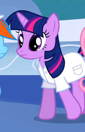 Size: 292x449 | Tagged: safe, screencap, character:fluttershy, character:rainbow dash, character:twilight sparkle, character:twilight sparkle (unicorn), species:pony, species:unicorn, episode:sonic rainboom, g4, my little pony: friendship is magic, animated, clothing, cropped, everyday i'm shufflin', hat, party soft