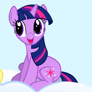 Size: 311x311 | Tagged: safe, screencap, character:fluttershy, character:twilight sparkle, character:twilight sparkle (unicorn), species:pony, species:unicorn, episode:sonic rainboom, g4, my little pony: friendship is magic, animated, cloud, cloudsdale, cropped, cute, happy, head tilt, sitting, twiabetes