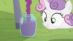 Size: 993x559 | Tagged: safe, screencap, character:sweetie belle, episode:sisterhooves social, g4, my little pony: friendship is magic, food, grape juice, juice, solo
