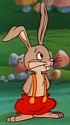 Size: 415x737 | Tagged: safe, screencap, character:habbit, species:rabbit, episode:rescue at midnight castle, g1, clothing, cropped, pants, solo, suspenders