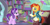 Size: 711x352 | Tagged: safe, screencap, character:starlight glimmer, character:sunburst, species:pony, species:unicorn, episode:the crystalling, g4, my little pony: friendship is magic, book, bookmark, bookshelf, clothing, crystal empire, cutie mark, eye contact, female, frown, glasses, gritted teeth, horn, male, mare, messy mane, reunion, robe, scroll, sitting, smiling, socks (coat marking), stallion, stool, sunburst's glasses, sunburst's house, sunburst's robe